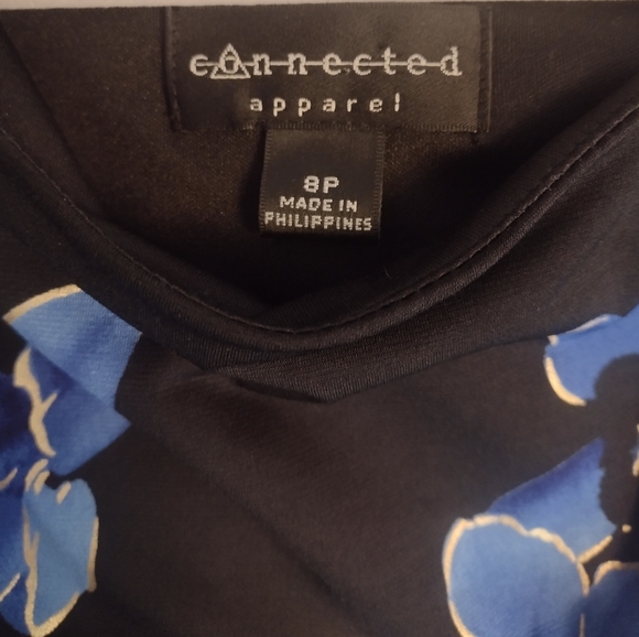 CONNECTED APPAREL Floral Sleeveless Sheath Dress Sz 8P - Picture 2 of 4